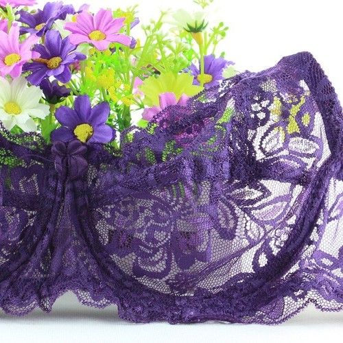 Floral Lace Plunge Underwear Underwire Push Up Bra 32 34 36 38 40 42 44ABCD BRA - Picture 27 of 38