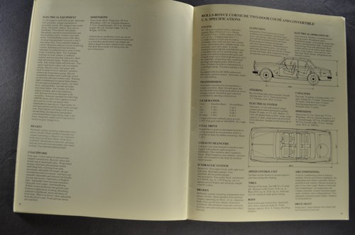 1977 Rolls Royce Catalog Brochure Silver Shadow Wraith II Corniche Camargue - Picture 11 of 12