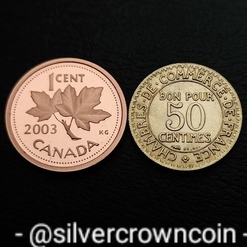 France 50 Centimes 1927. KM#884. Fifty Cents coin. Mercury Seated. Half Dollar. - Picture 3 of 7