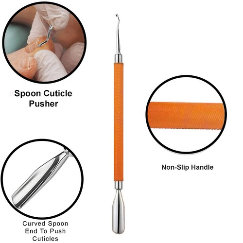 Professional Manicure Pedicure | Cuticle Pusher with Spoon End | 5 Colors | Tool - Picture 26 of 28