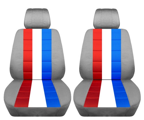 Se adapta a las fundas de asiento delantero Ford Mustang 2005-2010 plateadas con rayas de carreras frescas - Imagen 9 de 11