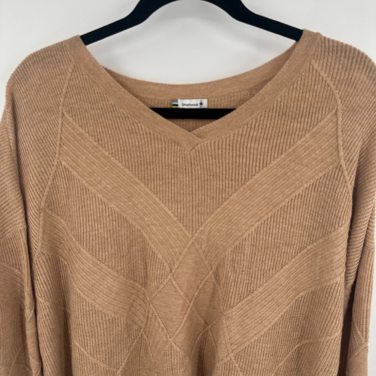 smartwool shadow pine cable knit v neck pullover sweater