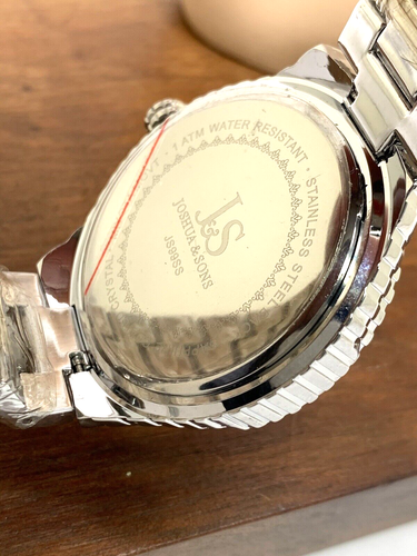 Joshua & Sons Men's Watch JS99SS Quartz Silver Stainless Steel 44mm - Picture 6 of 13