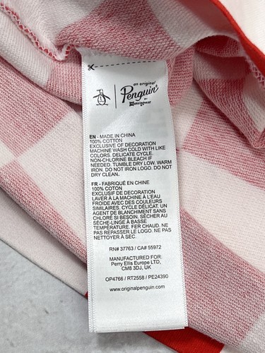 Chinatown Market x Original Penguin T-Shirt LS rot-weiß kariert Gr. Medium - Bild 13 von 15