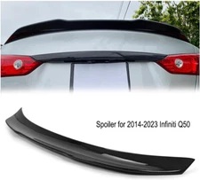 For 2014-2024 Infiniti Q50 Rear Trunk Spoiler Wing JDM PSM Carbon Fiber Style