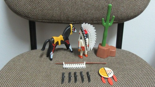 Playmobil - Western Oeste Indios - Jefe Guerrero Caballo - 3876 - COMPLETO R #2 - Imagen 2 de 2