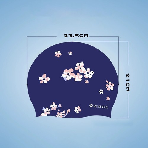Mujeres Gorra de Natación Grande para Cabello Largo Impermeable Silicona Piscina Sombrero Nuevo - Imagen 4 de 16