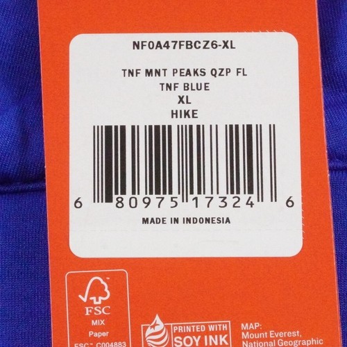 The North Face Quarter-Zip Fleece Sweater Mens Extra Large Blue Outdoors Hiking - Picture 5 of 11