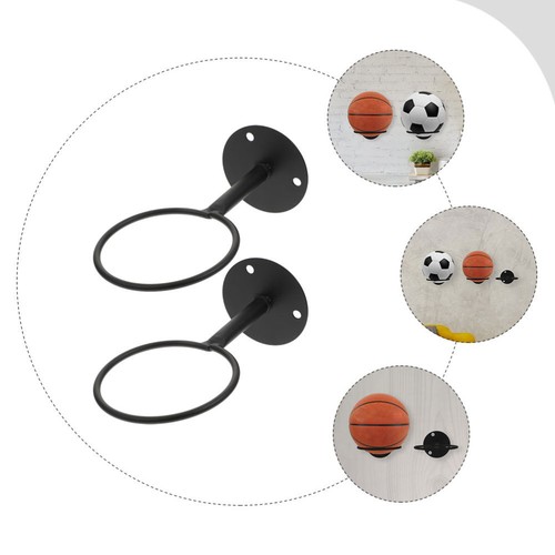 2 Pcs Basketball Storage Rack Metal Wall Plant Rack Soccer Display Stand - Picture 8 of 12