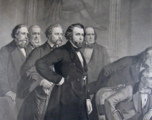 MEN OF PROGRESS AMERIKANISCHE ERFINDER 1863 LG. STAHLGRAVUR SCHUSSELE PFANNE - Bild 4 von 9