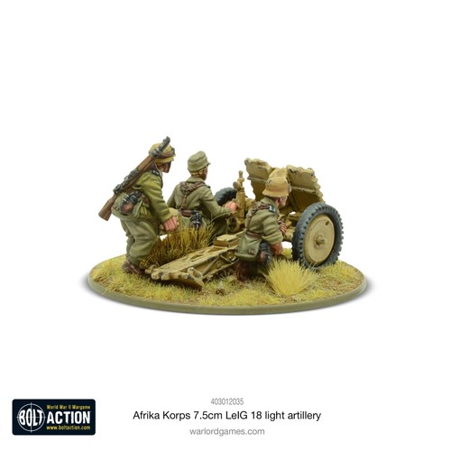 Bolt Action German Afrika Korps 7.5cm LeIG 18 light artillery New - Picture 3 of 4