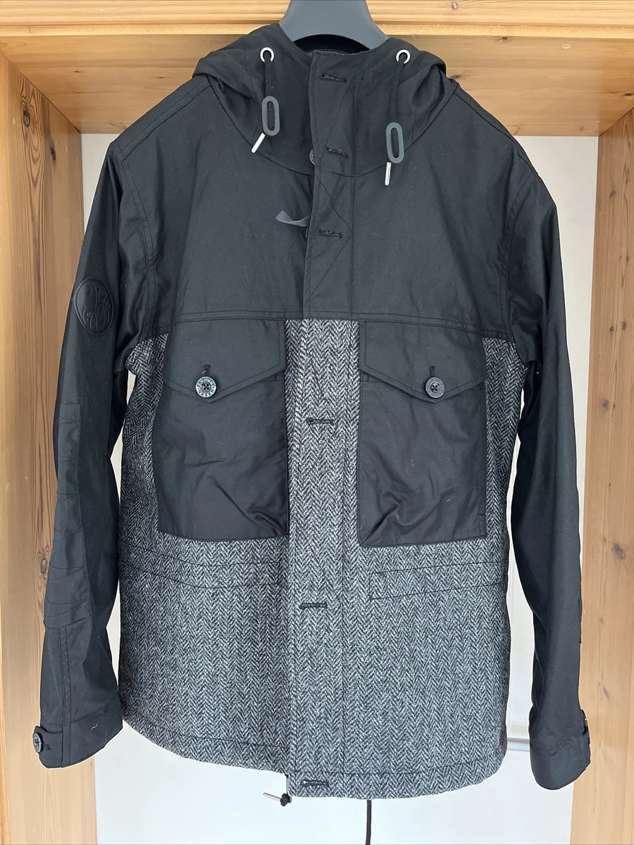 Pretty Green Harris Tweed Hooded Jacket 100 Pure New Wool Size Large RRP 450