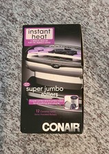 Achieve Effortless Curls! Jumbo and Super Jumbo Hair Rollers, Purple and Black