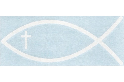 Ichthys Ichthus - Fish Cross Christian Car Window Vinyl Decal Sticker 08104 - Bild 2 von 2