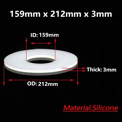 White Silicone Flat Ring Rubber Washer Sealing Gaskets High Temp 1.5 - 8mm Thick - Picture 51 of 93