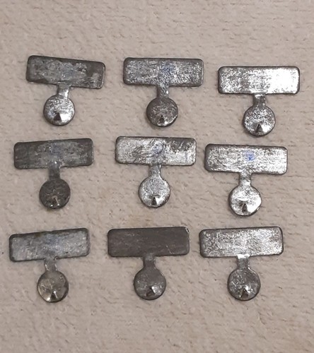 8 VINTAGE REPUBLICAN & 1 JAMES METAL FOLD OVER TAB PINS FREE SHIPPING - Picture 4 of 4