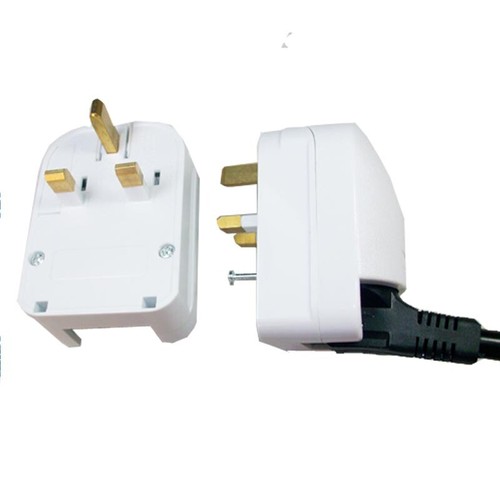 SCHUKO EURO EUROPEAN 2 PIN TO UK MAINS POWER 3 PIN FUSED PLUG ADAPTOR CONVERTER - Picture 13 of 13