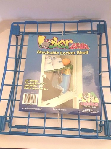 THE LOCKER DUDES ARMADIETTO IMPILABILE O MENSOLA DA TAVOLO BLU ACQUA 10 in X 12 in - Foto 2 di 6