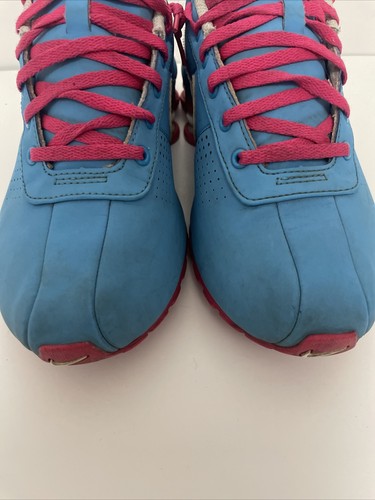 Nike Shox Deliver PNT GS 616542 416 -Vivid Blue/White/Pink Size 7Y Wmns 8.5 READ - Picture 5 of 15