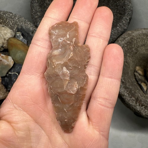 MLC s5803 2 7/8" Archaic Adena Stemmed Arrowhead Arkansas Artifact - Bild 3 von 6