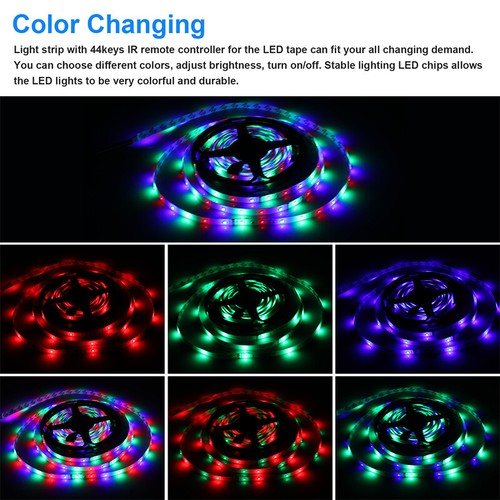 Flexible SMD RGB LED Strip Lights LED Tape Self-adhesive 300 LEDs Color Changing - Picture 6 of 12