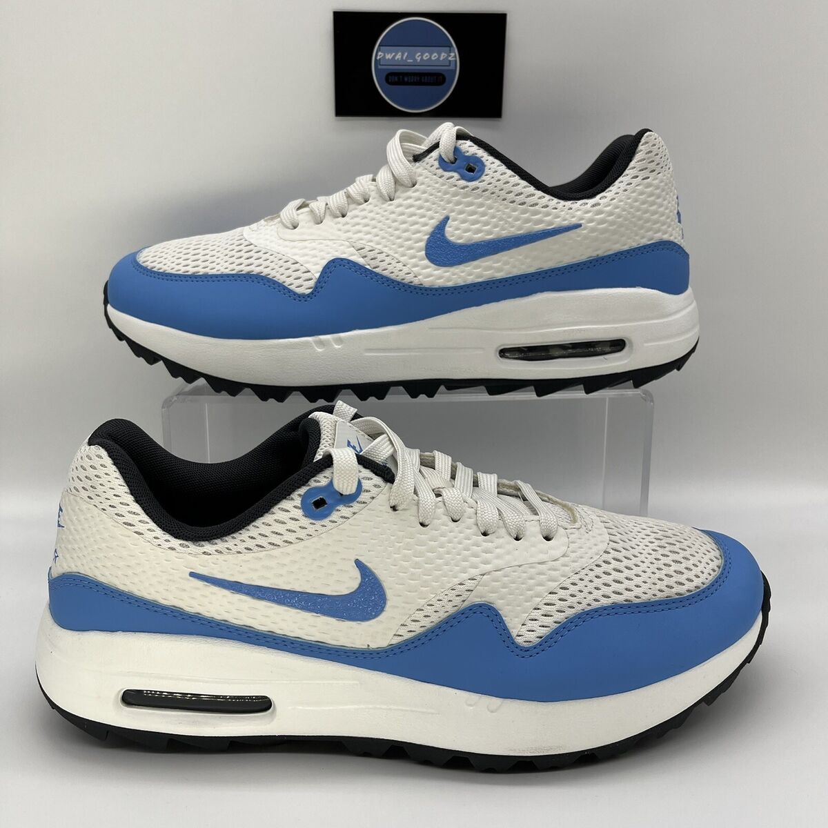 Nike Air Max 1 G Golf Shoes White Blue Black Men s 7.5 women s 9 CI7576 101