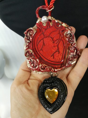 love talisman magic amulet pendant jewelry necklace gothic witch jewellery heart - Picture 10 of 24