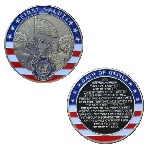 Moneda Desafío Primer Saludo Ejército Marina Ejército EE. UU. Militar Conmemorativo Regalo Coleccionable - Imagen 3 de 5