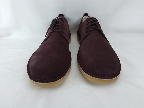 Clarks Desert London Burgundy Suede Shoes Womens Size 12 US NIB - Picture 3 of 9