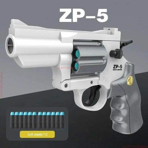 Revolver Pistol Launcher Soft Bullet Dart Blaster Toy Gun for Boys Birthday Gif - Picture 8 of 17