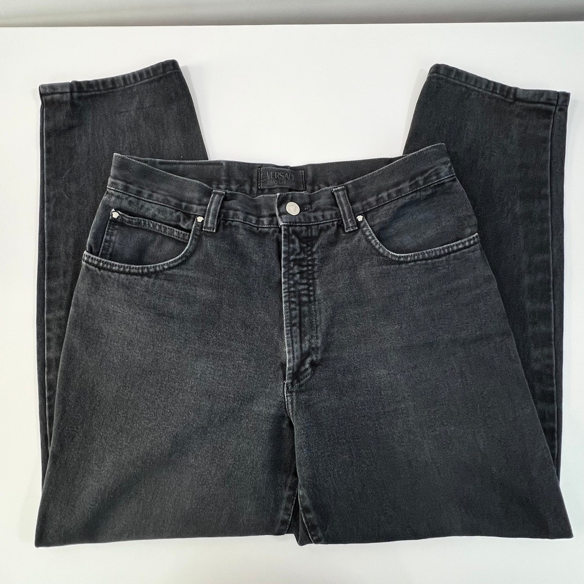 Vintage Versace Jeans Couture High Rise Faded Black Size 33 Vintage Versace Jeans Couture High Rise Faded Black Size 33