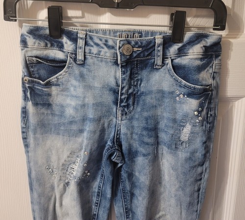 JUSTICE Premium Jeans Blue Jeggings Simply Low Size 12S 12 Slim Worn Wash EUC - Picture 5 of 9