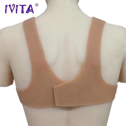 2400g Suntan Realistic Silicone Breast Forms Fake Boobs For Crossdresser - Picture 11 of 12