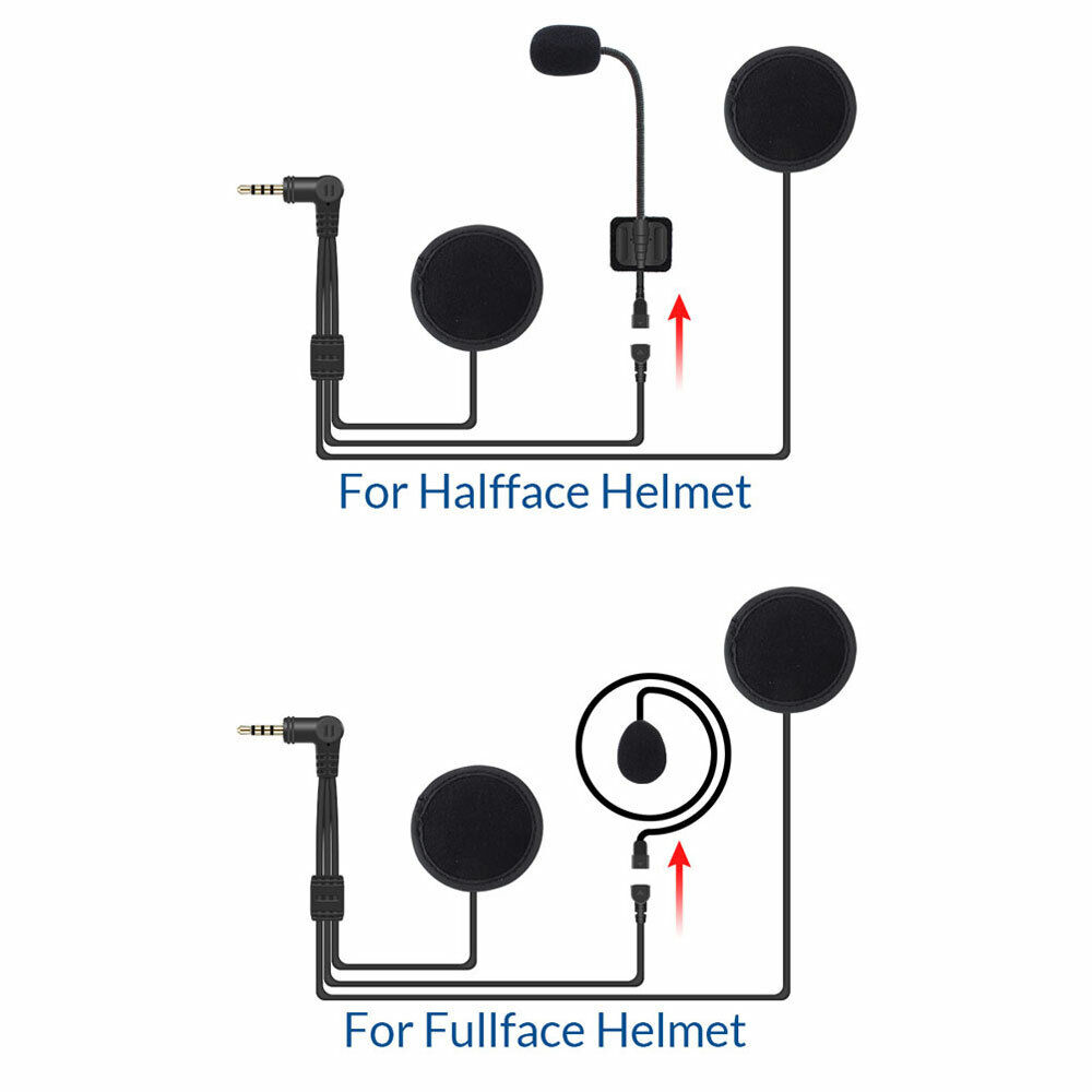 Motorcycle Bluetooth helmet headsets fit for LEXIN LX-B4FM Interphone  intercom