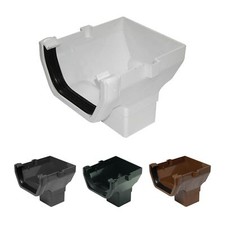 Square UPVC Gutter FloPlast Rainwater PVC Squareline Guttering Drainage