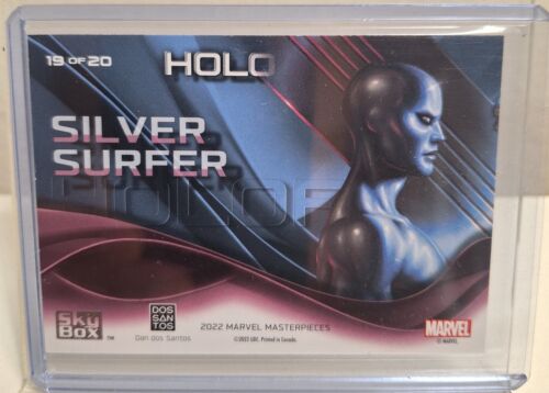 2022 Marvel Masterpieces Holofoil Silver Surfer DAN DOS SANTOS AUTOGRAPH OAX Ex. - Picture 2 of 2
