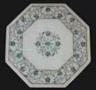 Abalone Shell Inlay Work Coffee Table Top Octagon Marble Bedside Table for Hotel