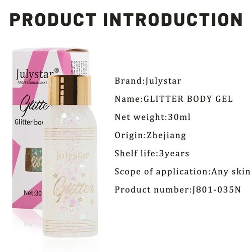 Body Pearl Gel Face Diamond Sequins Highlight Chunky Glitter Liquid Eyeshadow - Picture 6 of 13
