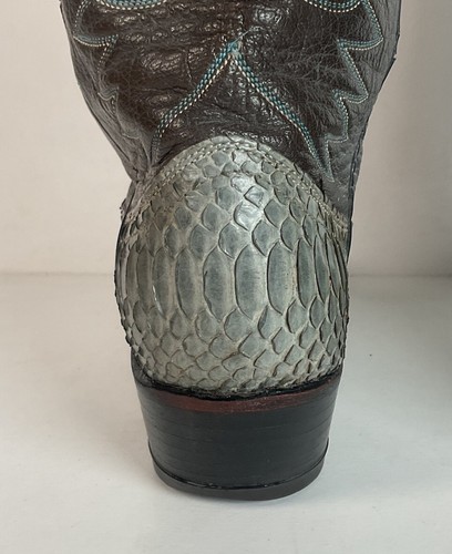 Vintage Dan Post grau Python Cowgirl Stiefel 8 C hergestellt in den USA - Bild 22 von 24