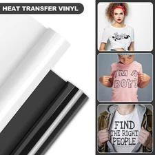 Heat Transfer Vinyl Roll Iron on Heat Press HTV T-shirt 12"x 5FT for Cricut NEW