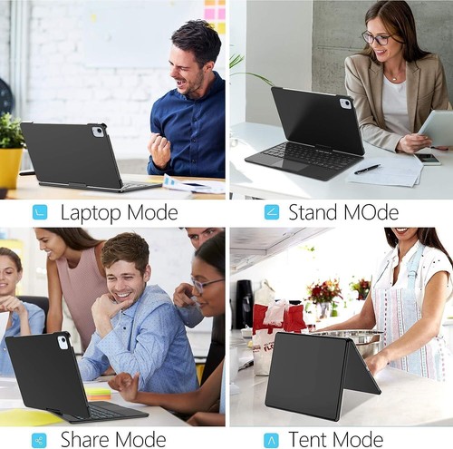 Backlit Touchpad Rotate Keyboard Case For iPad 7/8/9/10th Gen Air 4 5th Pro 12.9 - Picture 18 of 54