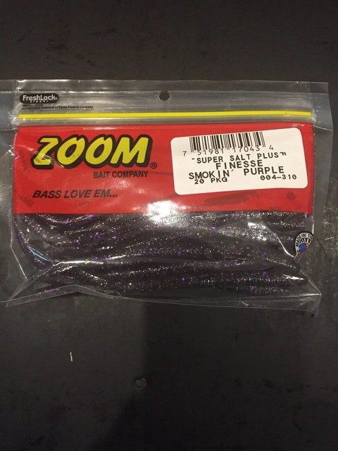 Zoom Super Salt Plus Finesse 20 pkg 004-310 Smokin/' Purple*
