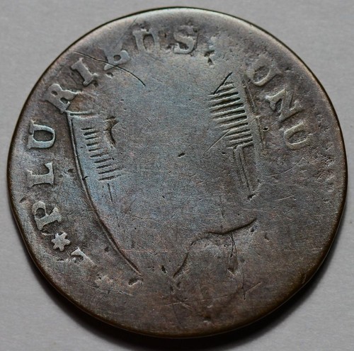 1787 New Jersey Copper, Camel Head, Maris 56-n, struck over 1787 CT Miller 14-H - Picture 7 of 8