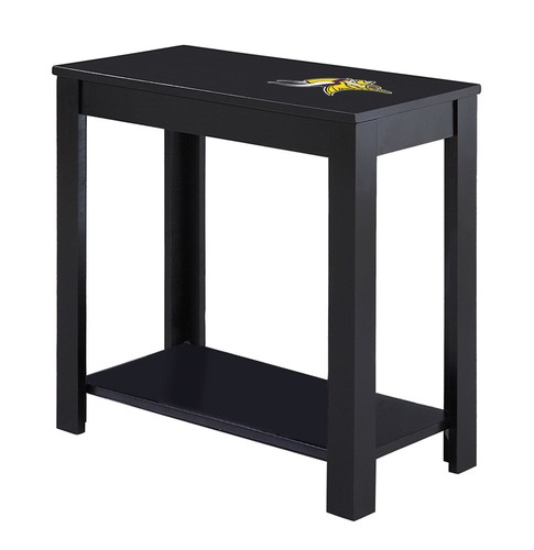 End Table Night Stand Black Wood NFL Team Decal Man Cave on Top or Bottom Shelf - Picture 118 of 120