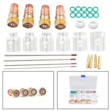 30Pcs TIG Welding Stubby Gas Lens  Cup Kit Fit For Tig WP-17/18/26 Torch