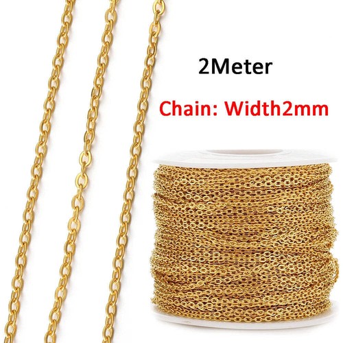 No Fade 2Meters Stainless Steel Chains for Jewelry Making DIY Necklace Bracelet - Bild 28 von 60