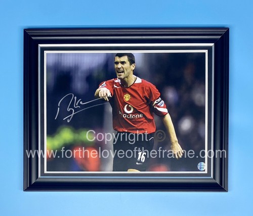 Roy Keane handsigniert Manchester United Fußball Foto Erinnerungsstücke COA AFTAL - Bild 1 von 11