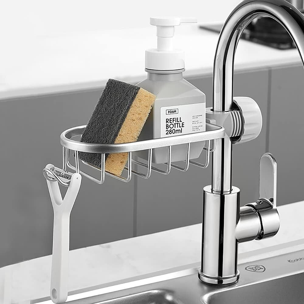 Soporte de jabón de ducha EAQ, organizador soporte de esponja para fregadero de cocina, caddies de ducha