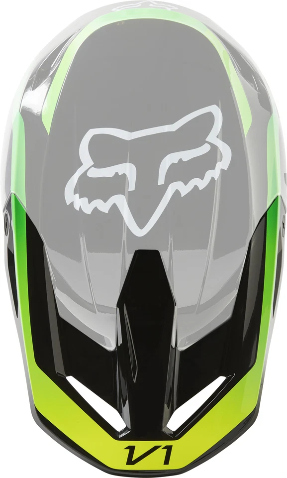 Visera de casco Fox Racing V1 Dpth/negro pico/verde Foto 2 de 2