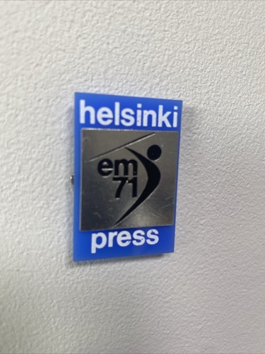 European Championship 1971 Helsinki Press Pin em 71 Athletics Extremely Rare - Picture 3 of 6